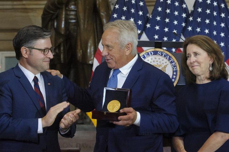 Cyclist Greg LeMond receives Congressional Gold Medal at Capitol ceremony