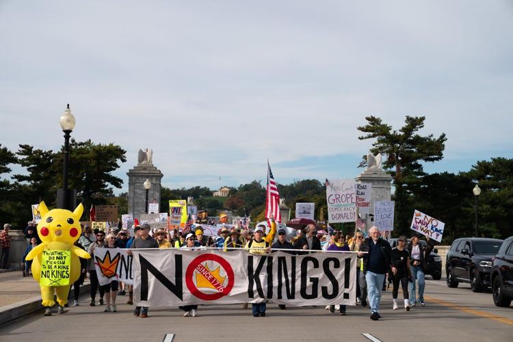 'No Kings' protests against Trump bring a street party vibe as GOP calls them 'hate America' rallies