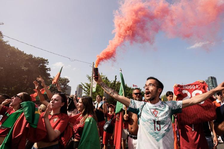 Massive fan crowds gather in sweltering Toronto for Portugal-Croatia World Cup match