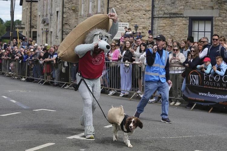 Chasing cheese wheels or lugging sacks of wool, UK competitors embrace quirky extreme races