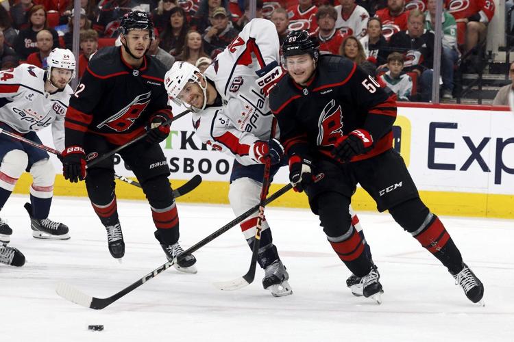 Walker, Svechnikov score late as Hurricanes push Capitals to brink of elimination in 5-2 win