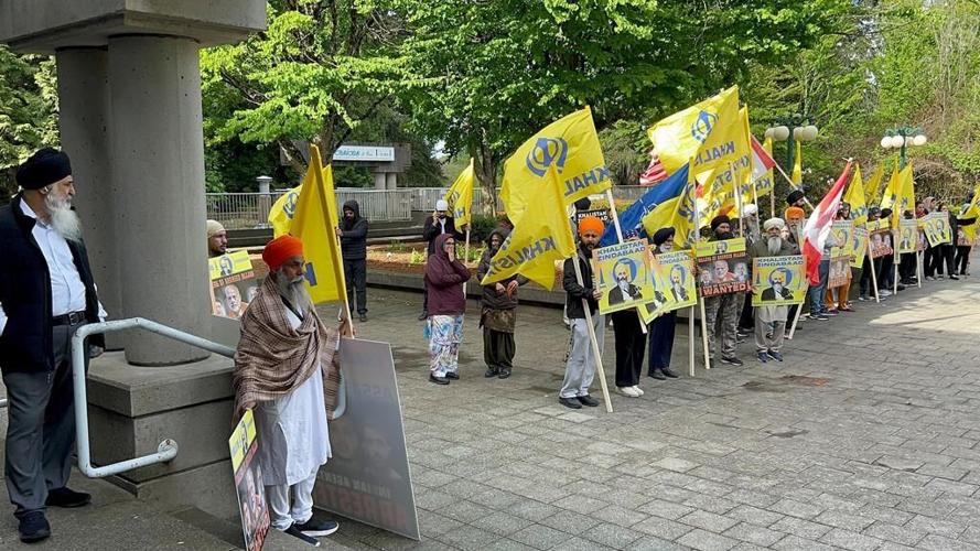 Protests as three Indian nationals face B.C. court, accused of Nijjar murder