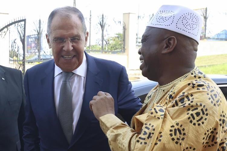 Russia's foreign minister again visits Africa, this time in Guinea, as some ties cool with the West