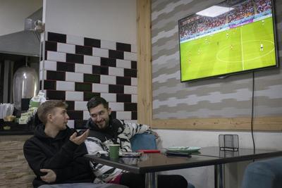In Ukraine, seeing World Cup, playing soccer pose challenges