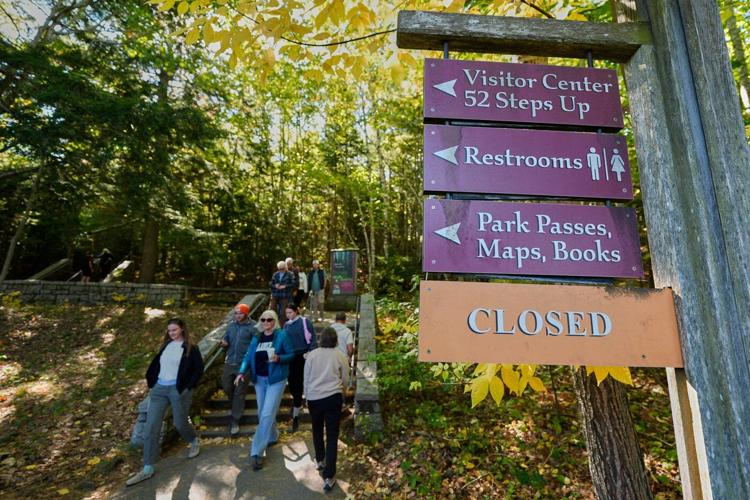 National parks will remain 'generally' open during the shutdown, but Liberty Bell doors are closed