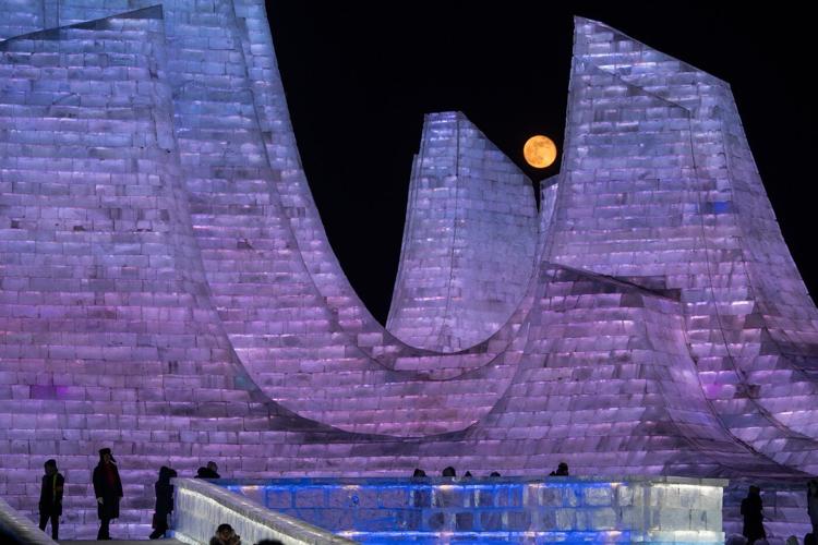 An annual ode to ice is carved in frozen northern China