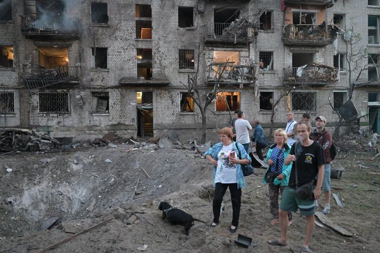 Photos show aftermath of large-scale Russian attack overnight in Kyiv