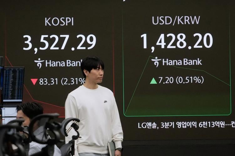 Asian shares skid after Wall Street tumbles to its worst day since April as China trade woes worsen