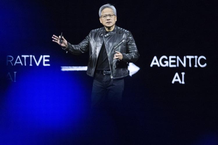 Tech shares fall after Nvidia says new US controls on exports of AI chip will cost it $5.5 billion
