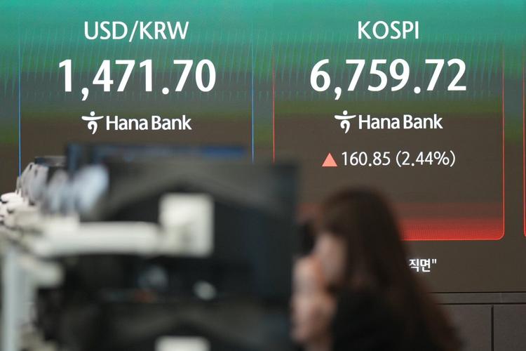 Asian markets are mixed and oil is steady after Wall Street hits records