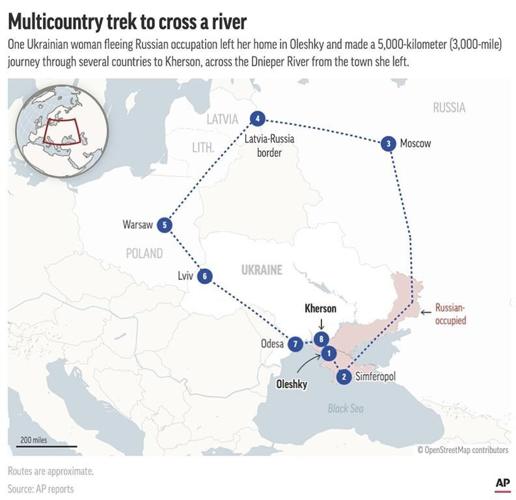 Desperate Ukrainians take long and uncertain journey to escape Russian occupation