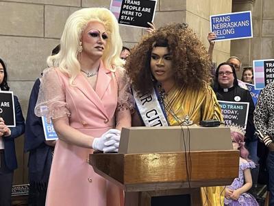 Drag community shows up to protest Nebraska drag show bill