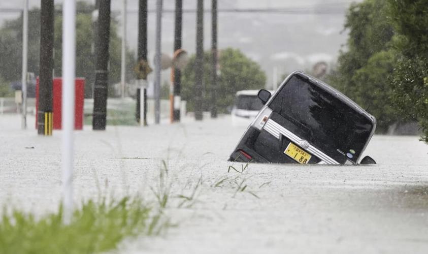 Heavy rains cause flooding and mudslides in southwest Japan, where at least 6 people are missing