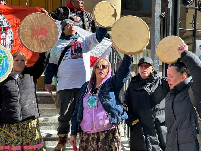 Hundreds gather for First Nations-led protest in Nova Scotia over budget cuts