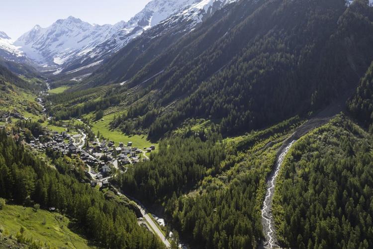 A Swiss village is evacuated because of a threat of a mudslide