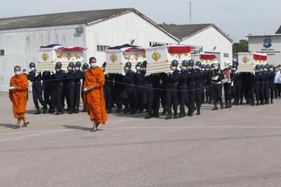 Thai navy holds funeral for 6 dead from sunken warship