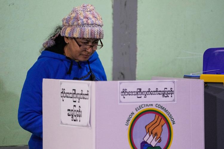 Myanmar holds its last election round with the army already certain to keep control over government