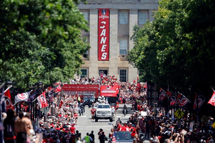 Hurricanes fans jam into downtown Raleigh for team's Stanley Cup parade, celebration
