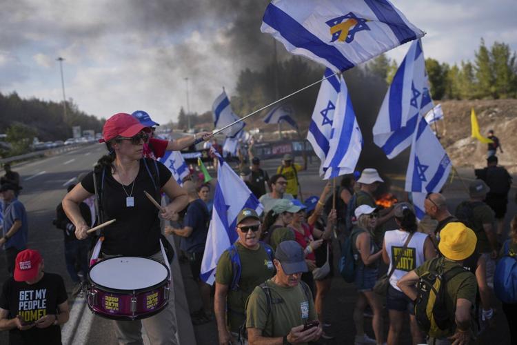 Protesters go on strike in Israel demanding ceasefire and release of Gaza hostages