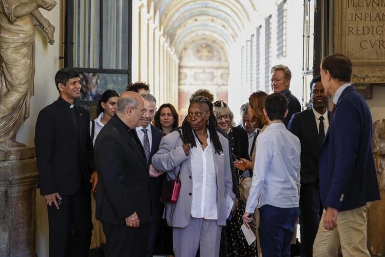Pope Francis meets more than 100 comedians at the Vatican: 'You also make God smile'
