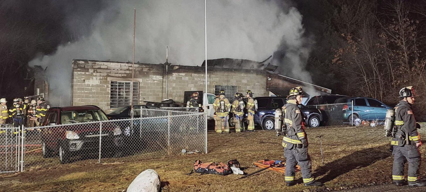 Fire department battles garage fire in Chaplin News