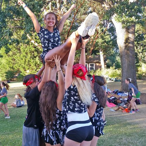 Rookies wear cheerleader unis, 09/12/2016