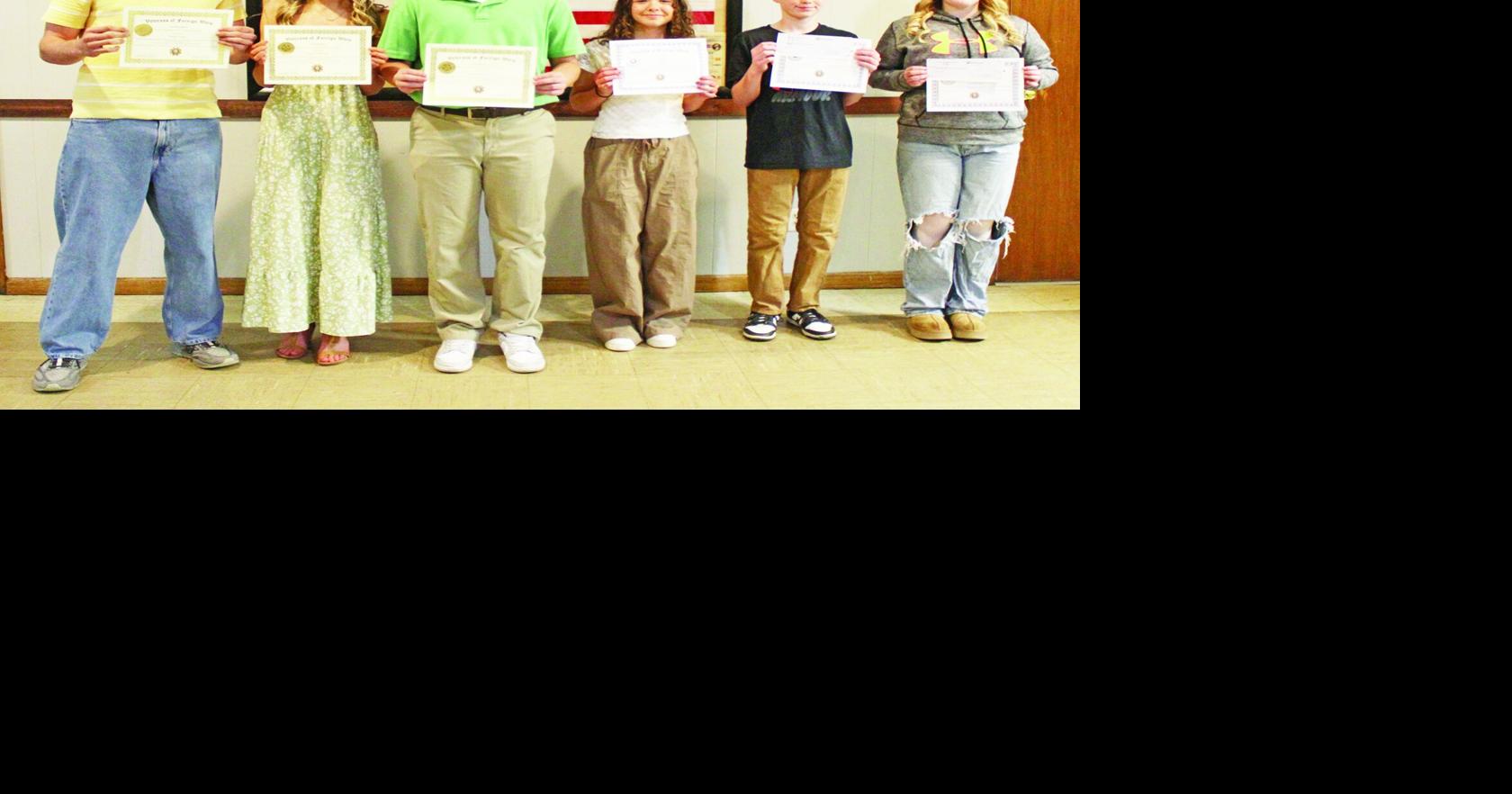 Local students honored in VFW essay contests | News | thecorryjournal.com