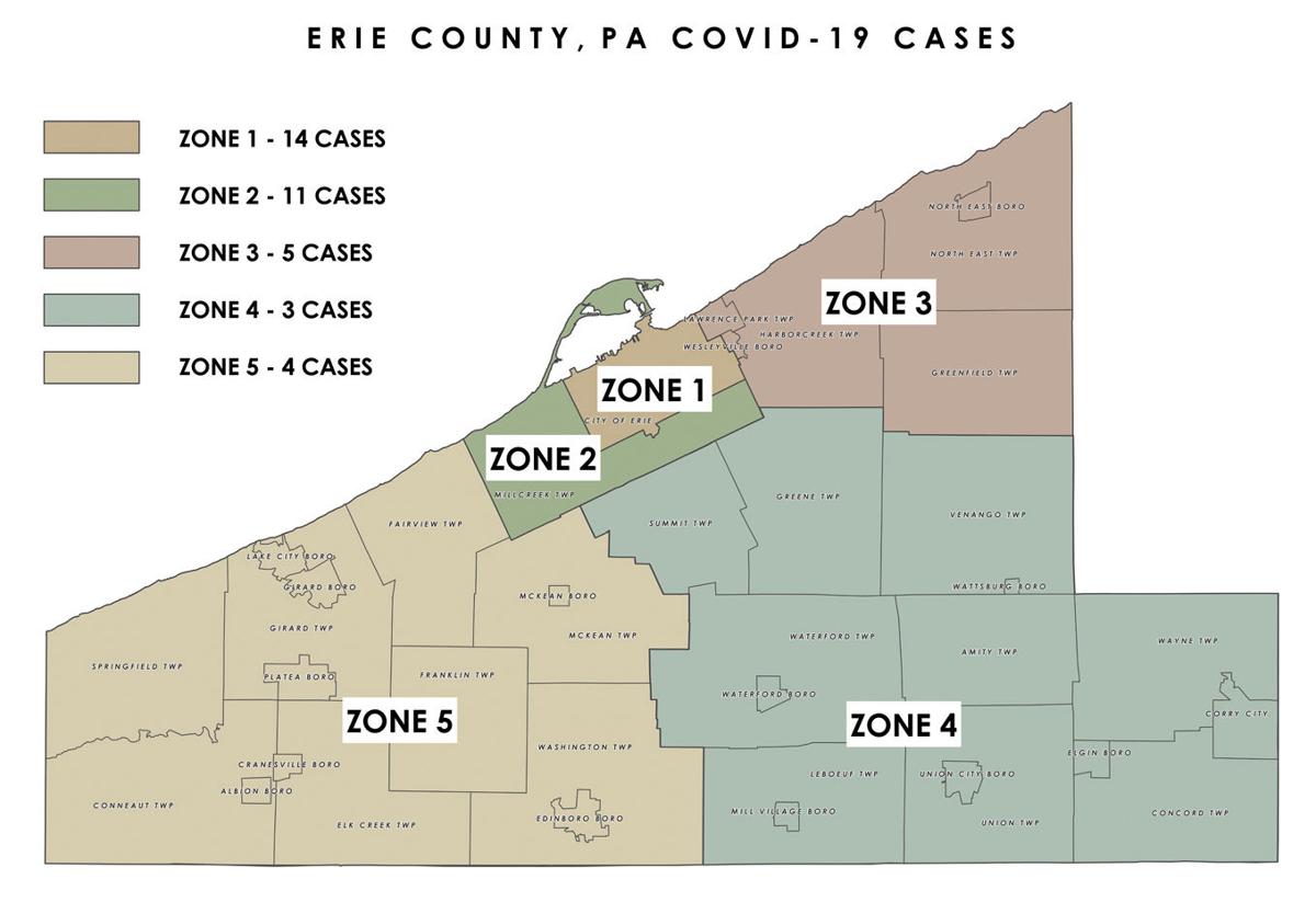 map of erie pa Map Of Erie County Shows Covid 19 Cases By Area News