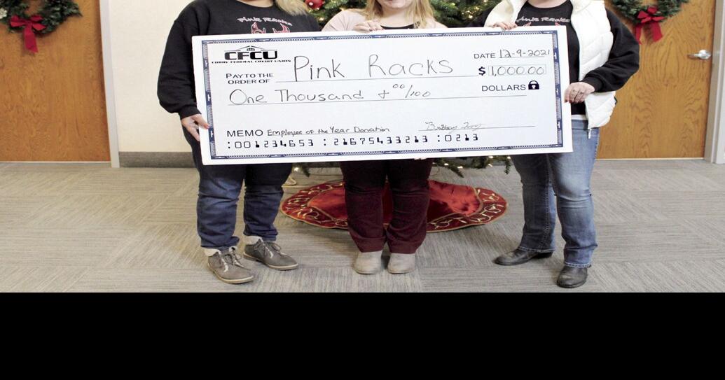 CFCU employee gives 1,000 to Pink Racks News