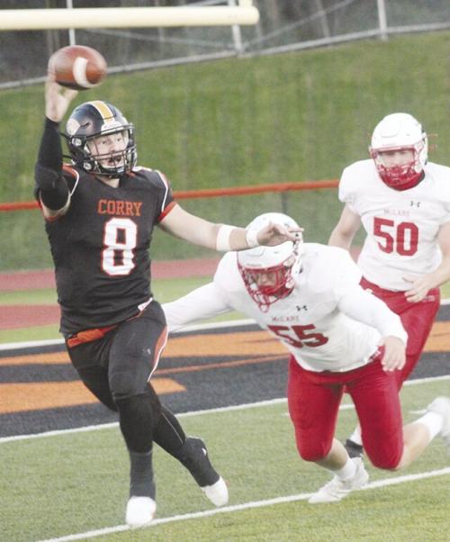 Beaver quarterback Nate Lesher (8)