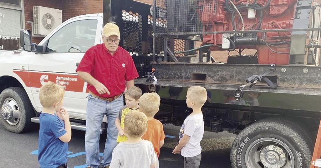 YMCA kids get show and tell, Cummins engine style