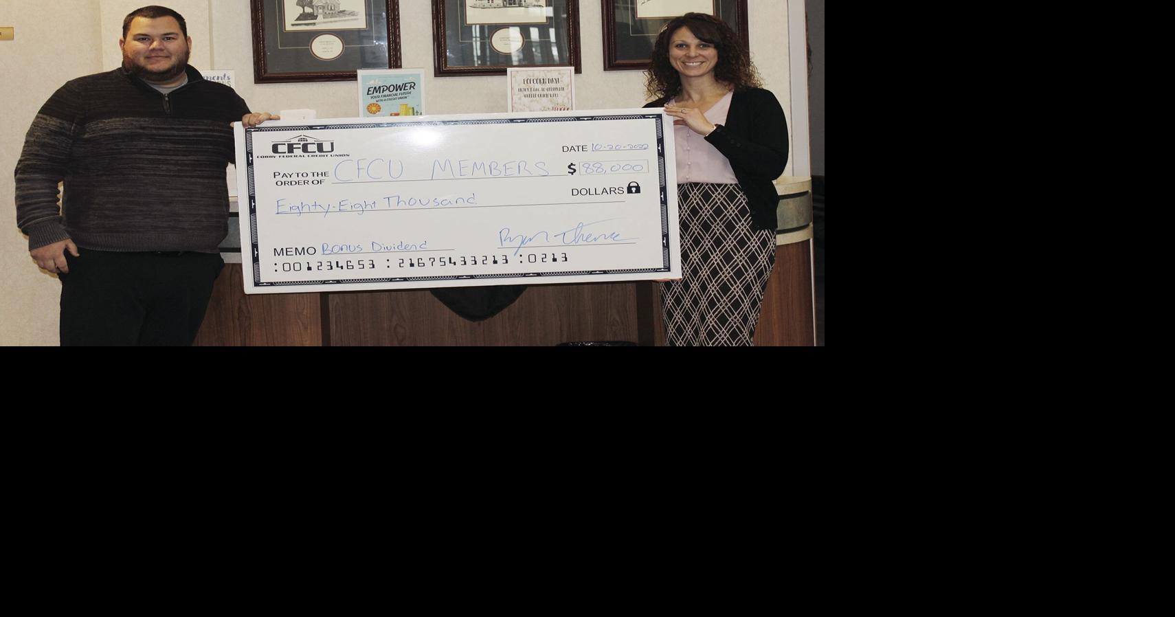 CFCU gives over $88K in member bonuses | News | thecorryjournal.com