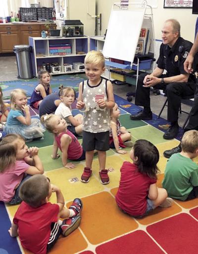 Y kids with Lt. Hunt