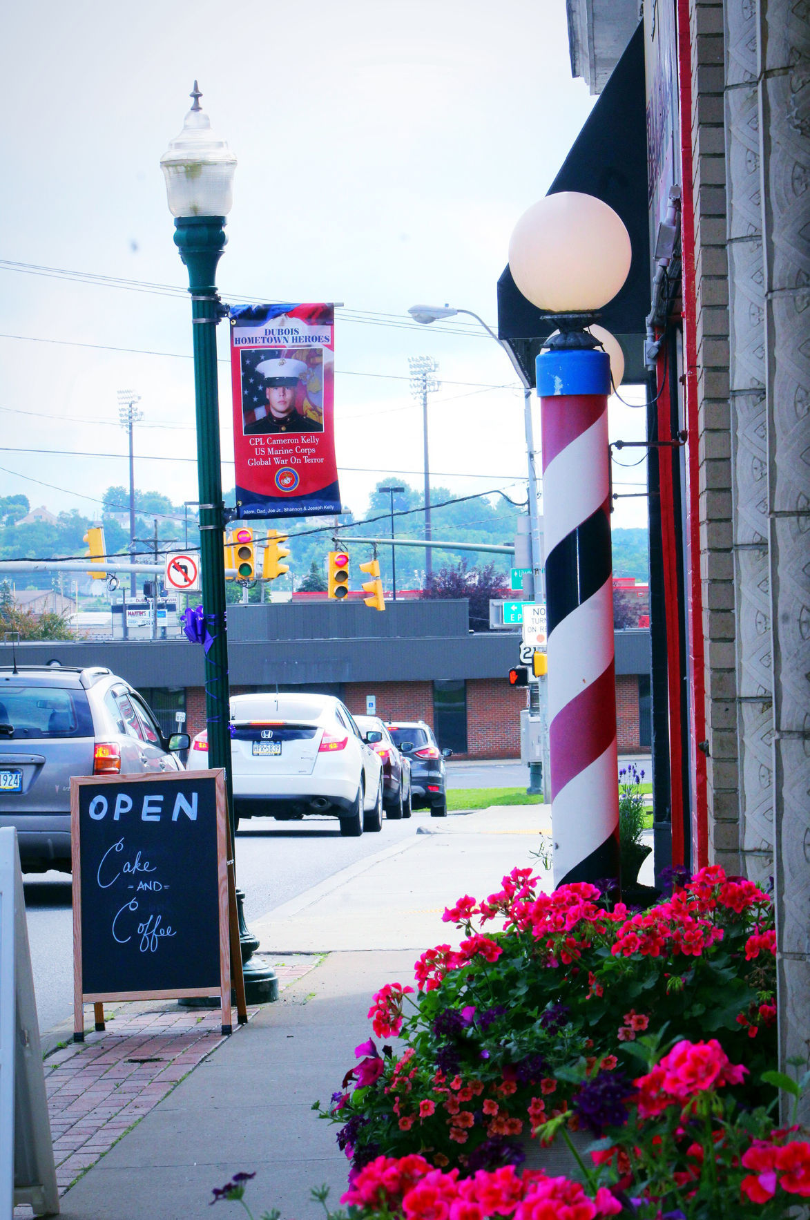 Hometown Heroes Banners Ripple Above Downtown Dubois Streets