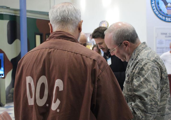 State military officials visit SCI Houtzdale Veterans Service Unit