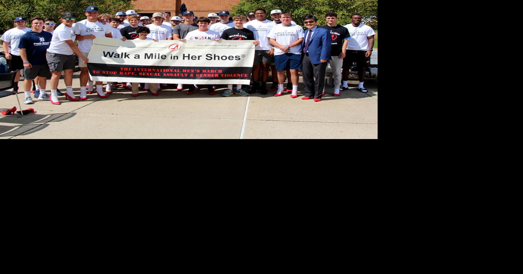 Men at Penn State DuBois slip on high heels to 'Walk a Mile in Her