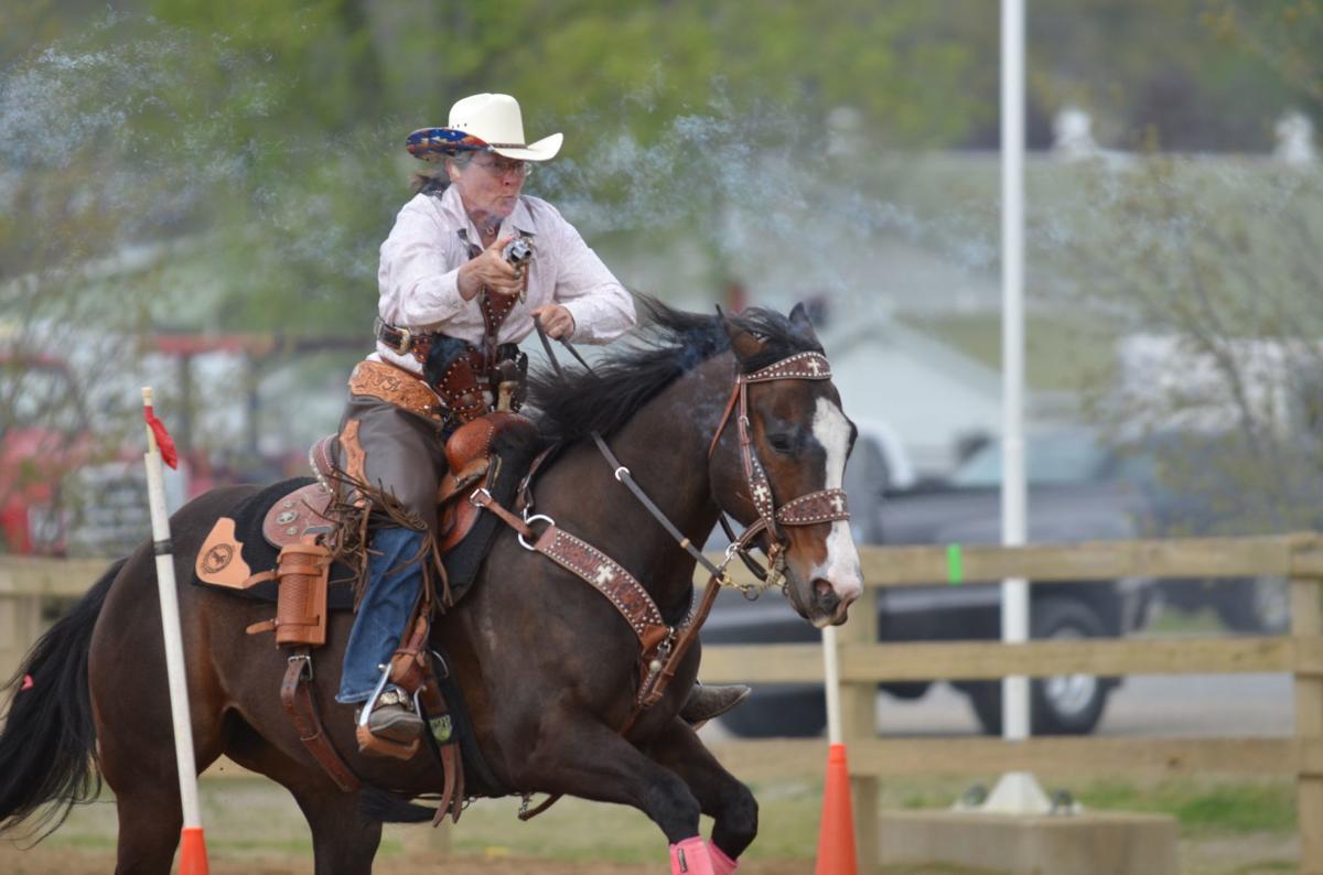 pics Cowboy Shooting On Horseback cowboy mounted shooting local woman