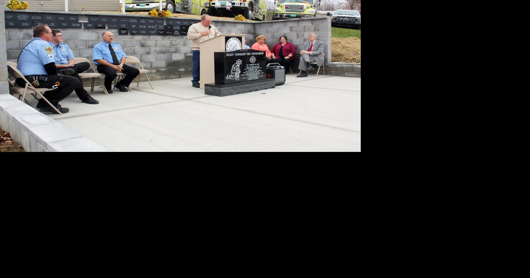FIREFIGHTER MEMORIAL WALL: Brady Twp. Fire Department hosts dedication ...