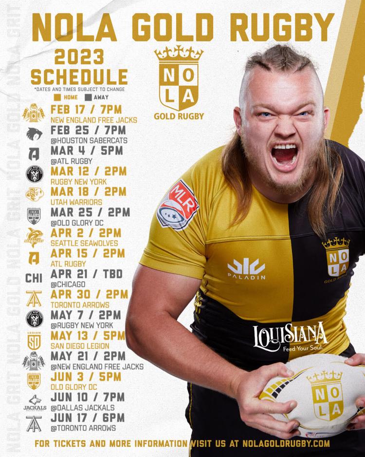 Major League Rugby releases 2023 season schedule, NOLA Gold games will
