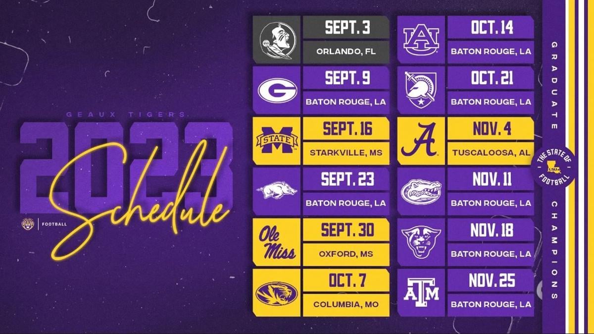 LSU football releases complete 2023 schedule Local Sports News