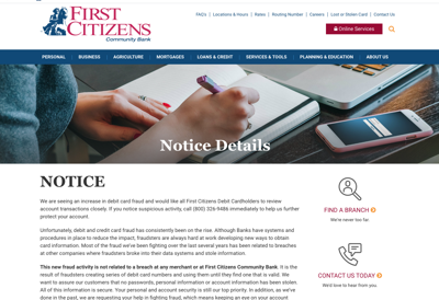 first citizens fraud