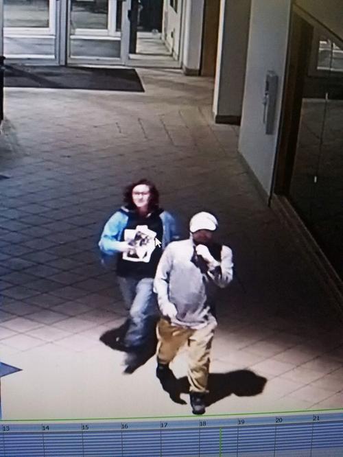 Pair wanted for questions in larceny investigation