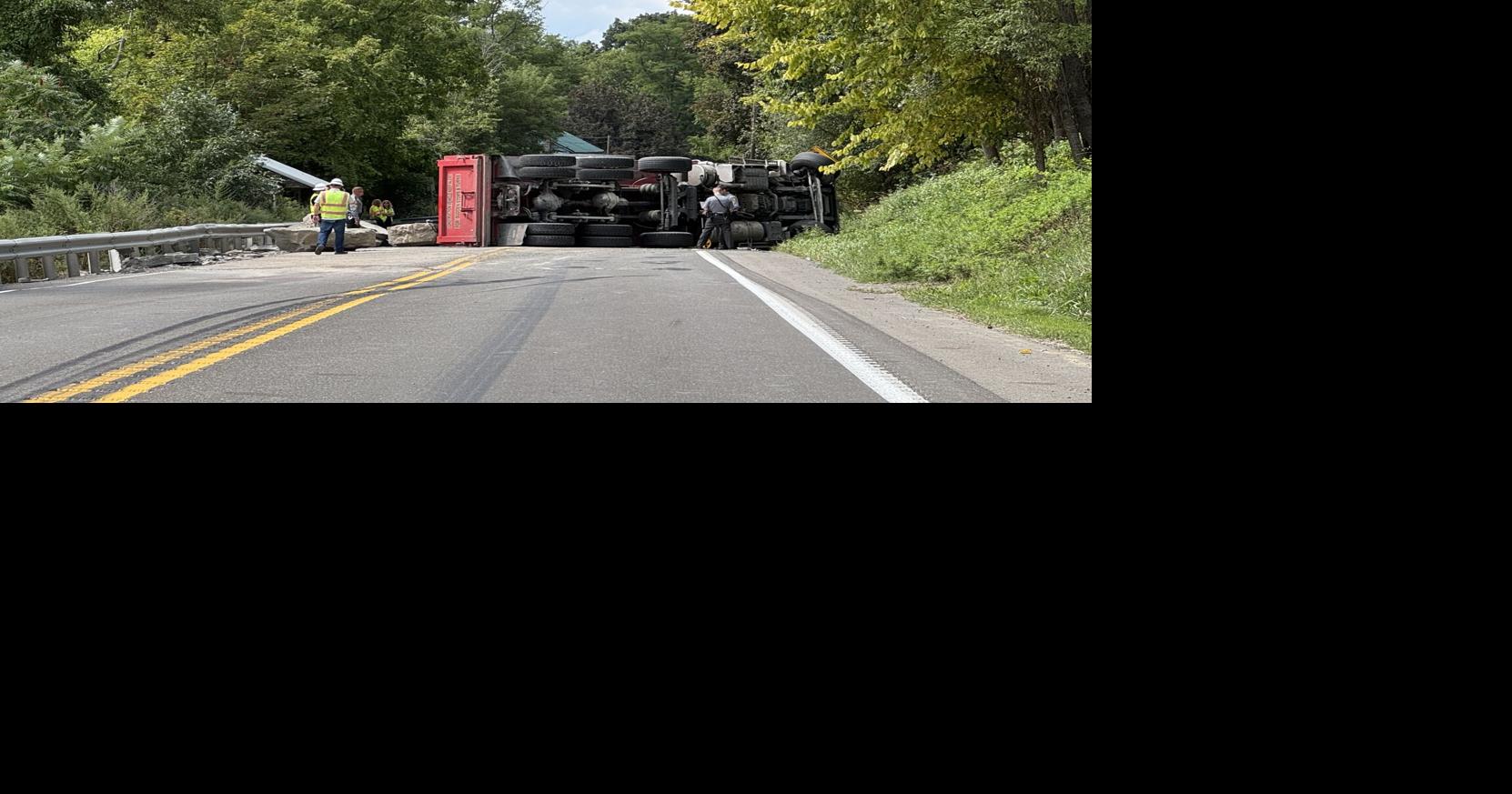 Route 6 closed after dump truck crash in Standing Stone Twp Local
