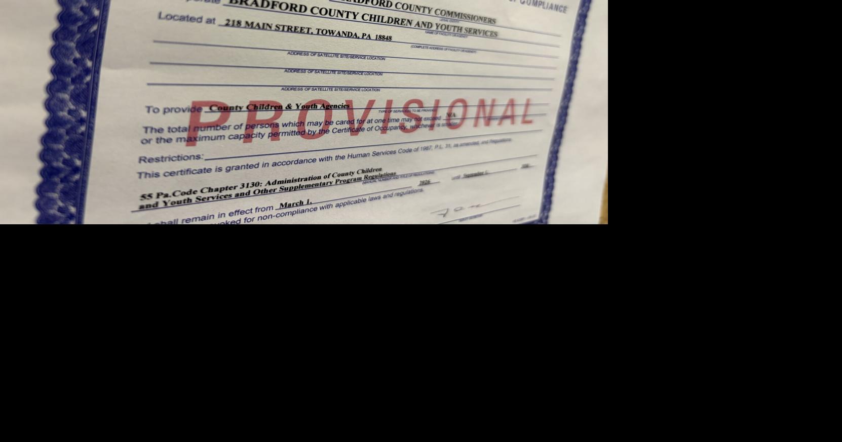 County CYS operating on provisional license after case inspections
