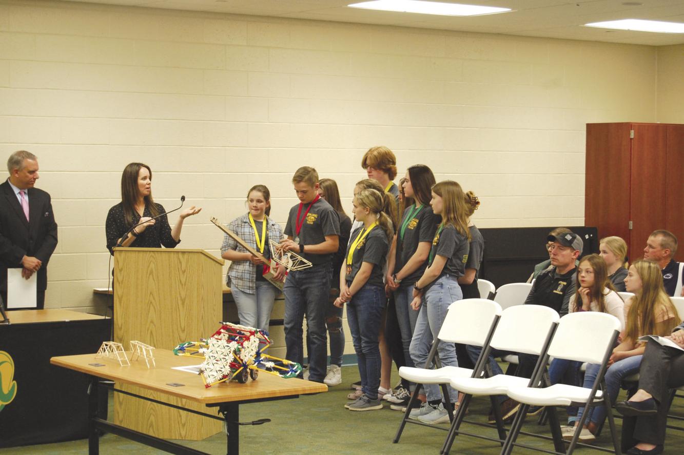 Wyalusing school board recognizes student achievements, funds library
