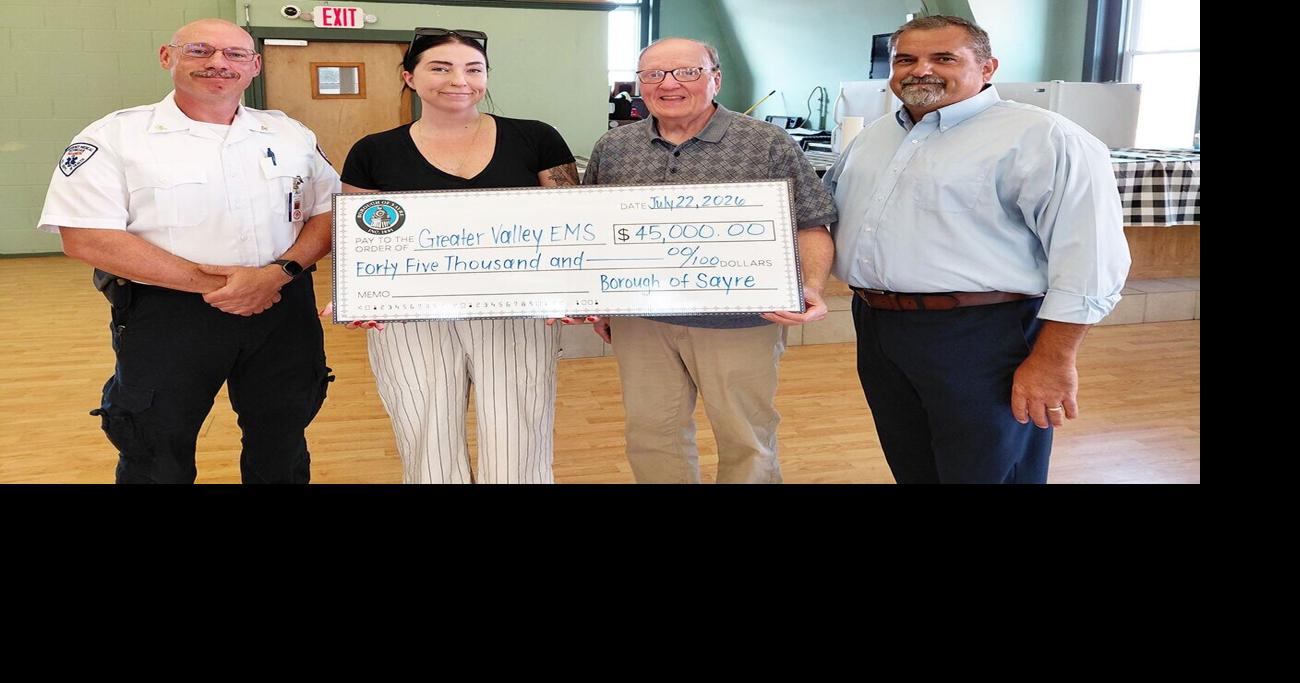 Sayre contributes $45K to GVEMS as part of sustainability program