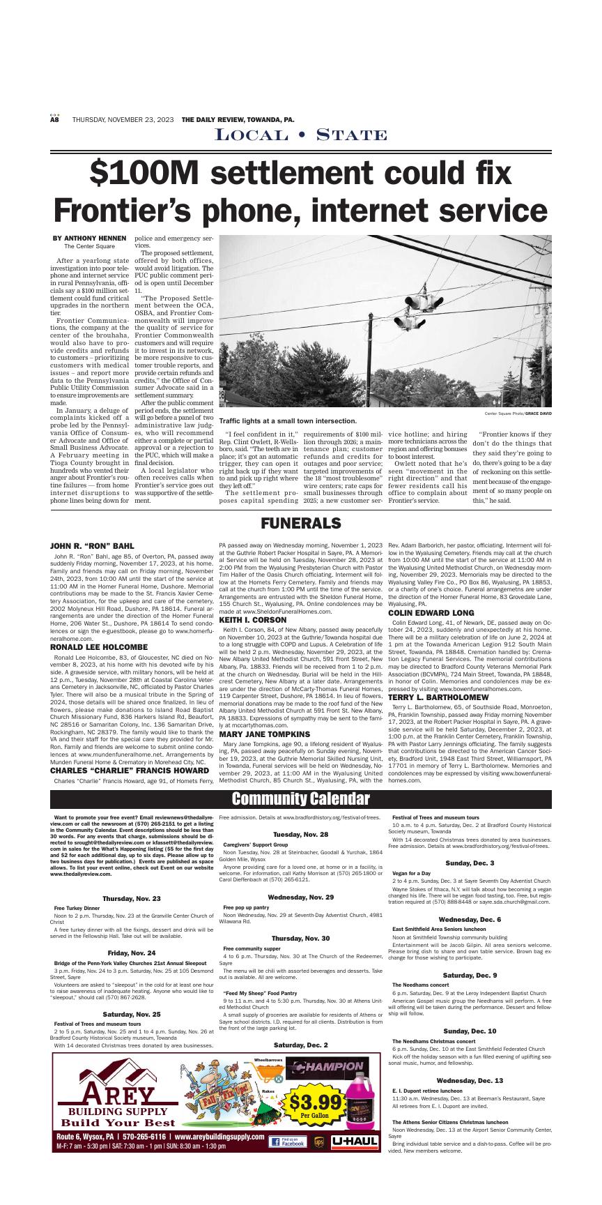 Page A8 | Digital Edition | Thedailyreview.com