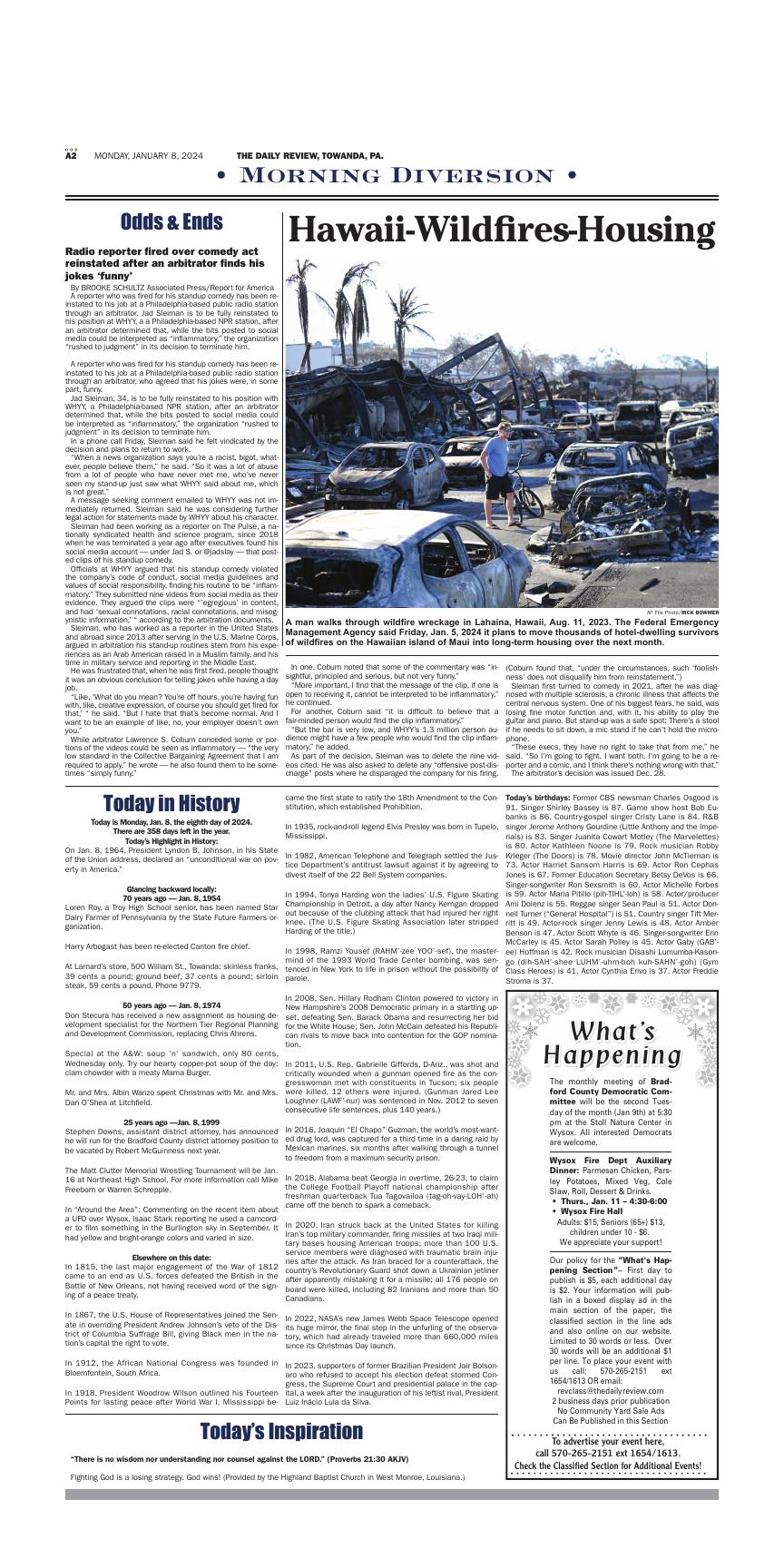 Page A2 | Digital Edition | thedailyreview.com