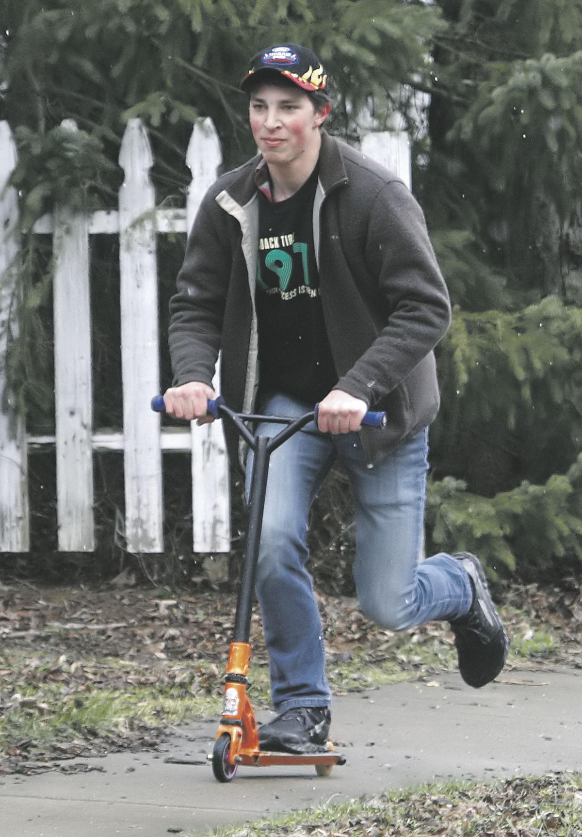 Scooting along