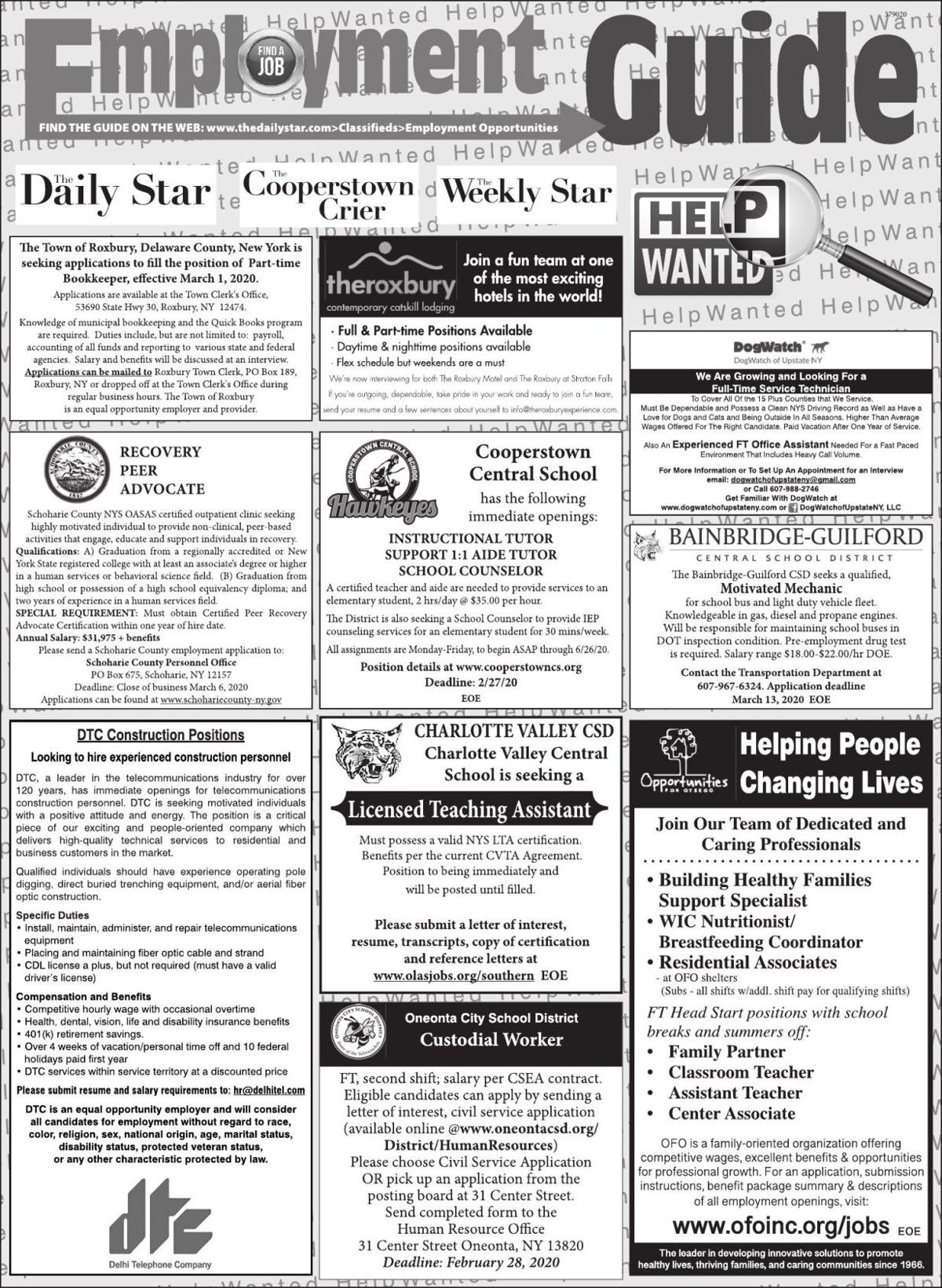 Employment Opportunities 2 22 2020 Online Features Thedailystar Com